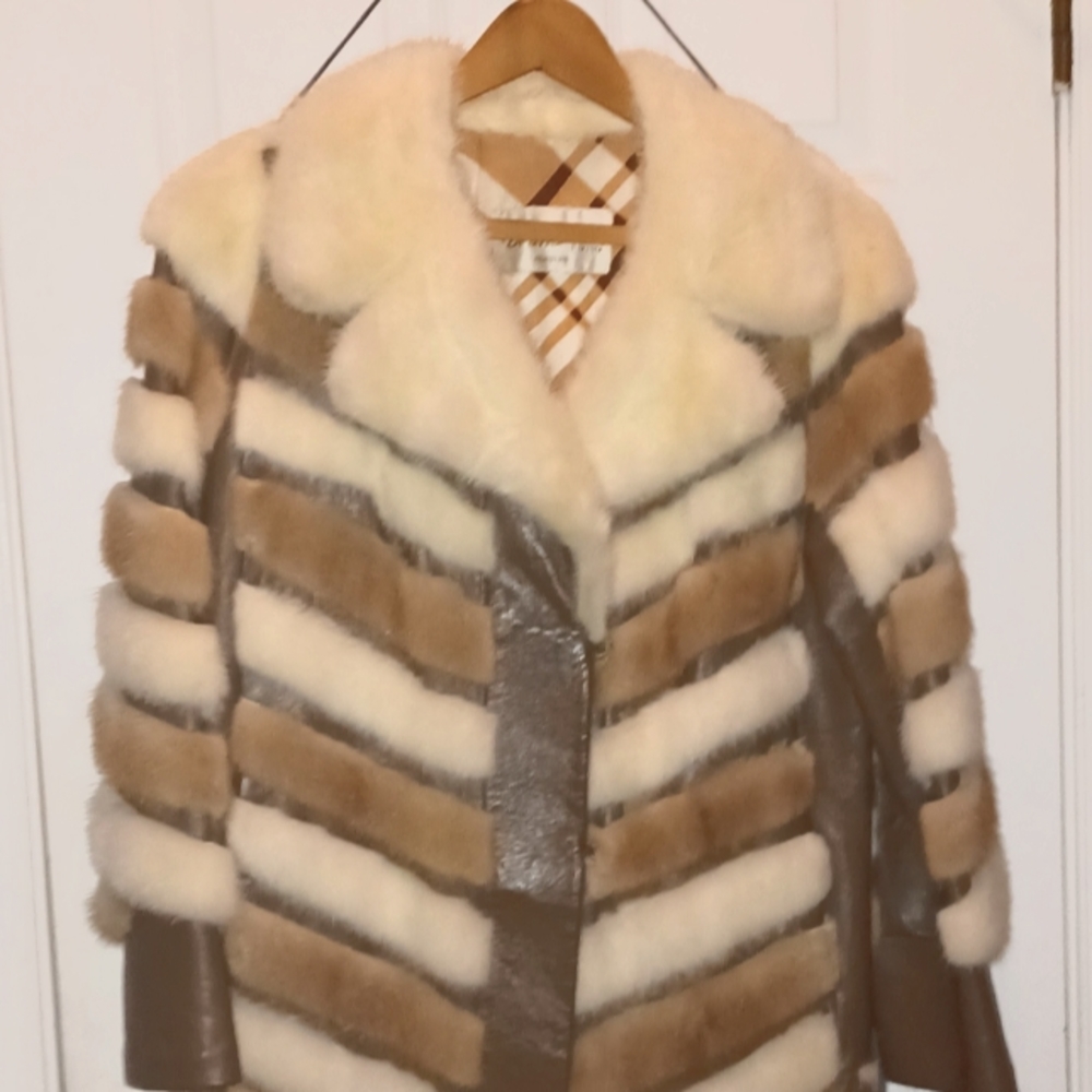 Genuine Mink Fur & Leather Bruno Coat